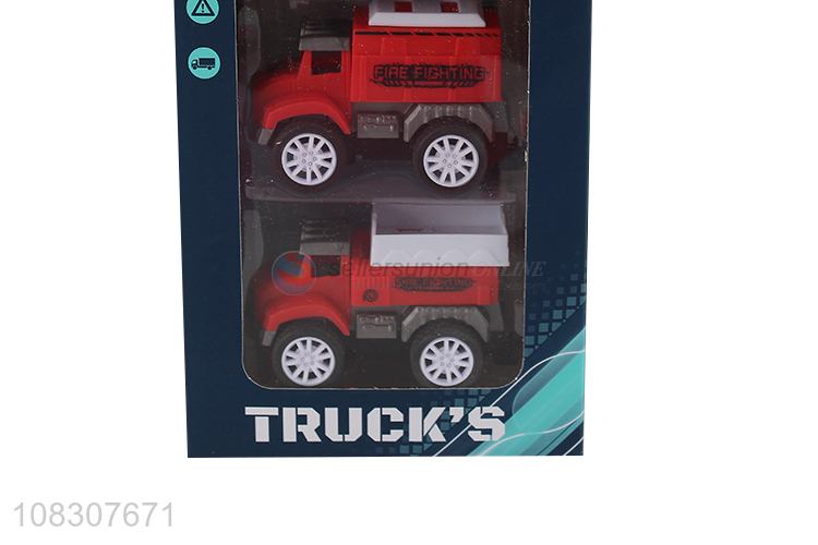 Good Sale Cute Simulation Fire Truck Pull Back Vehicle Toy Set