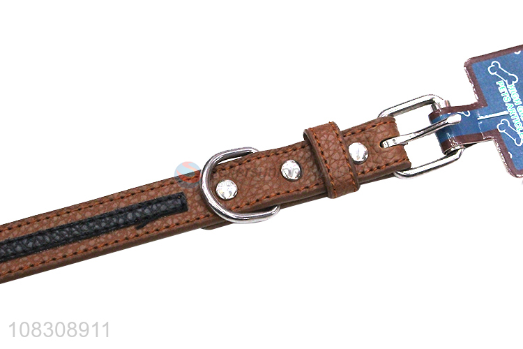 China imports durable pu leather pet collars dog collars