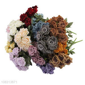 Online wholesale artificial rose fake flowers for wedding decoration