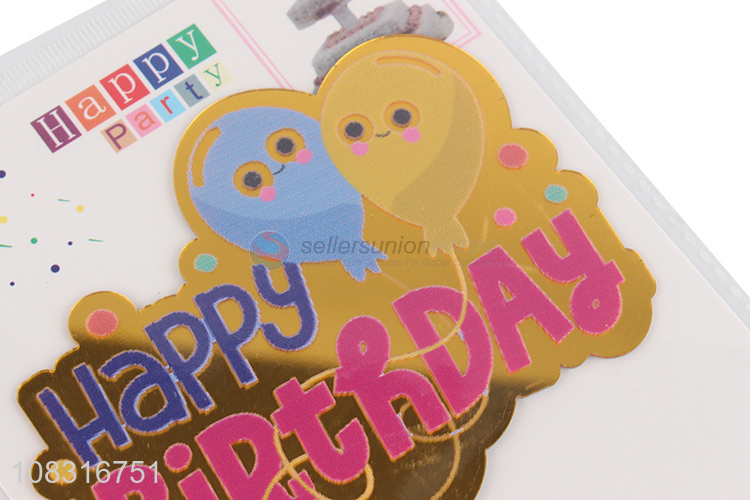 Top quality cute design birthday cake topper for cake decoration