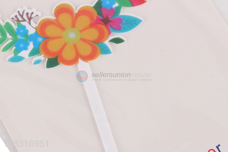 Low price flower pattern happy birthday cake decoration topper