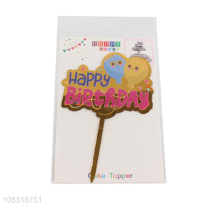 Top quality cute design birthday cake topper for cake decoration