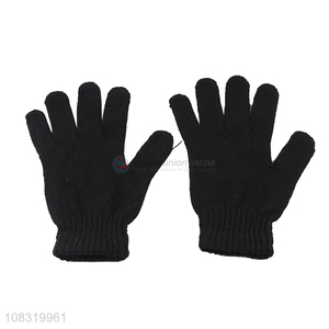 Low price men winter warm gloves elastic knitted gloves