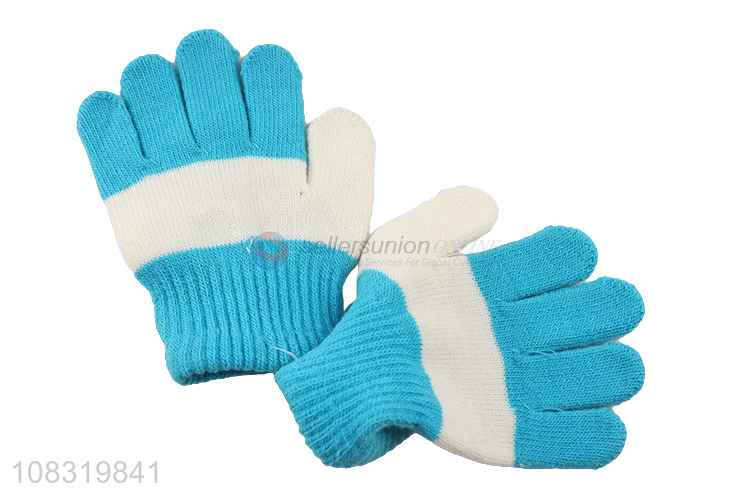 Wholesale cute anti-slip full finger winter gloves for kids