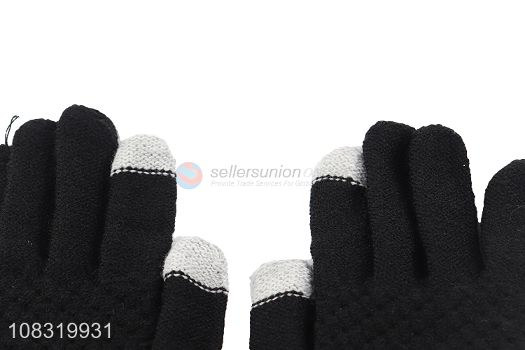 Good quality women winter full finger touchscreen mittens