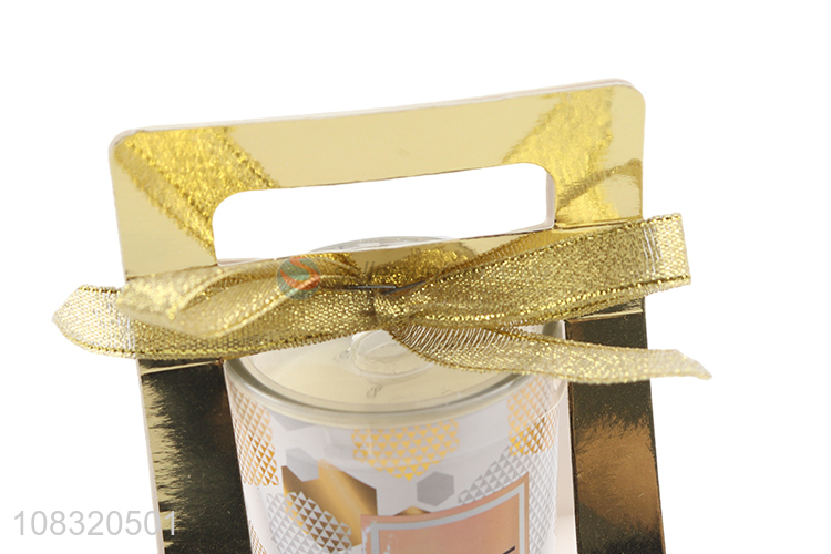 Factory price gift scented candle smokeless glass wax set