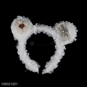 Yiwu market cute fluffy hairbands headbands party favors