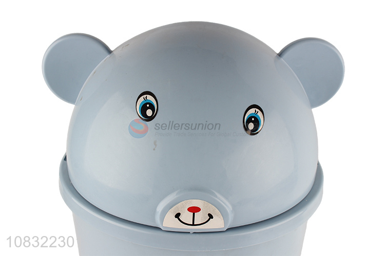 Cute design cartoon plastic household waste bin trash bin