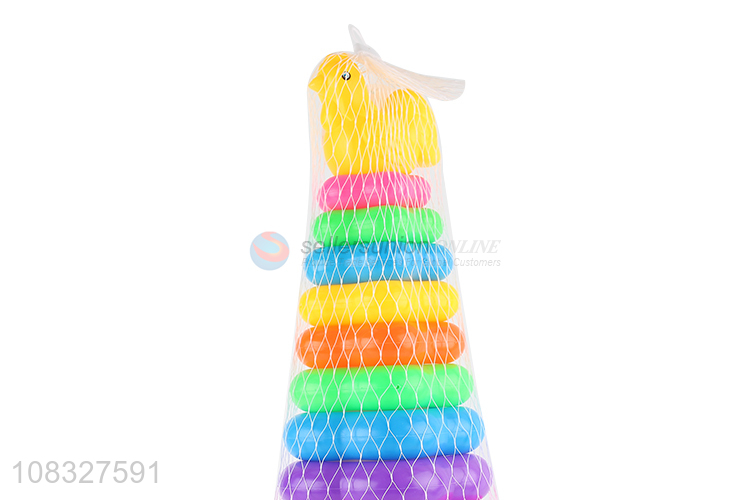 New style creative children rainbow tower ring toys for sale