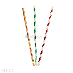 Factory wholesale colourful disposable paper drinking straws