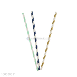 Yiwu market multicolor disposable paper drinking straws