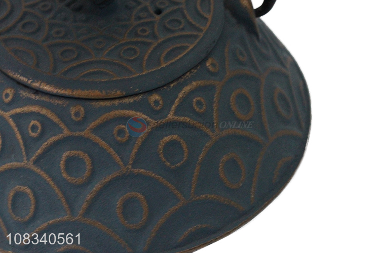 Top grade 0.8L Japanese cast iron tetsubin teapot fish scale pattern