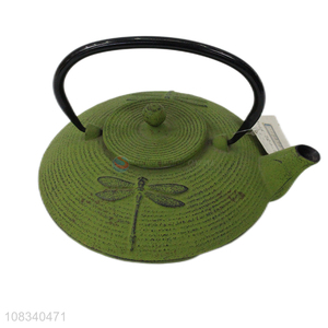 New arrival 0.8L cast iron Chinese kungfu teapot with dragonfly pattern