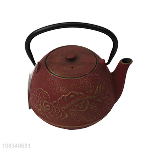 Wholesale 1.2L Chinese cast iron teapot with dragon and cloud pattern