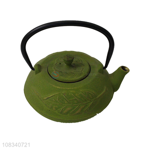 Wholesale 1.3L Chinese teapot cast iron tea kettle with leaf pattern