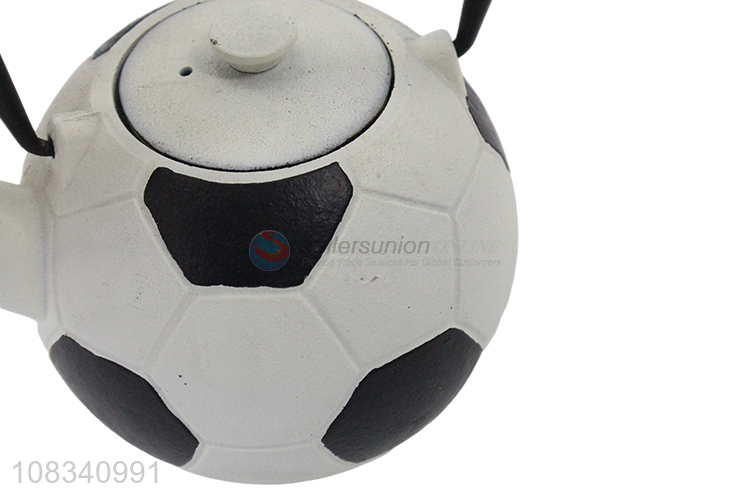 New arrival 0.7L cast iron teapot football shape tea kettle for gift