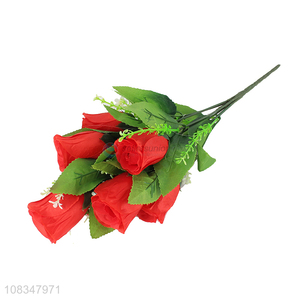 Custom Room Decoration Artificial Flower Fake Rose Flower