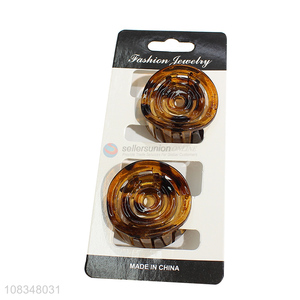 Hot selling round tortoiseshell hair accessories hair claw clips