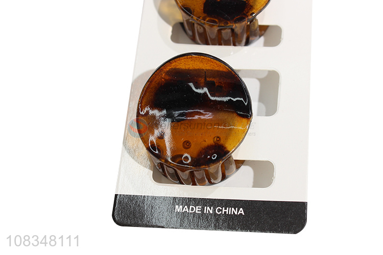 Yiwu market round tortoiseshell hair claw pins hair accessories