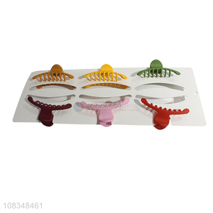 Good quality elegant hair jaw clips custom plastic hair clamps