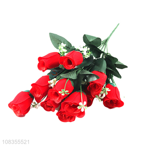 Factory Price Creative Artificial Rose Lily Combination Bouquet