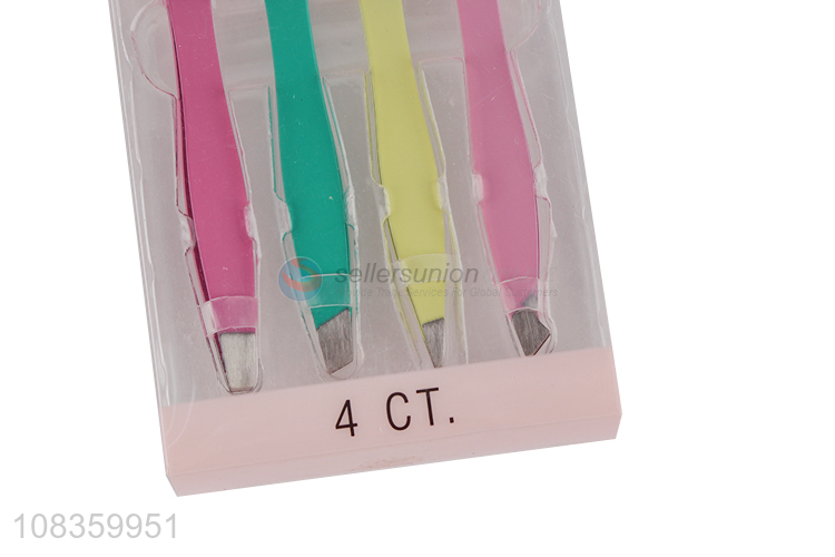 Hot products mini stainless steel eyebrow tweezers precision tweezers