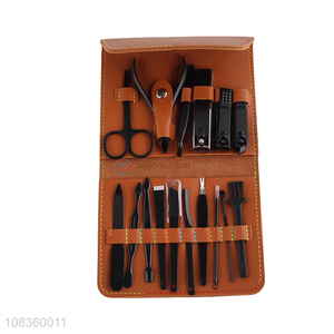 Best quality 16 pieces <em>manicure</em> <em>set</em> stainless steel nail tool kit