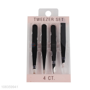 Good quality professional stainless steel eyebrow tweezers for women