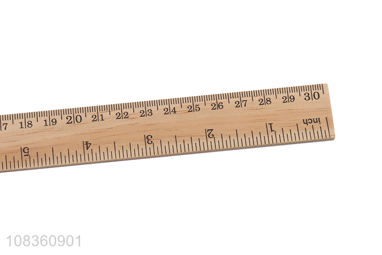 New arrival natural wooden stright ruler measuring tools for students