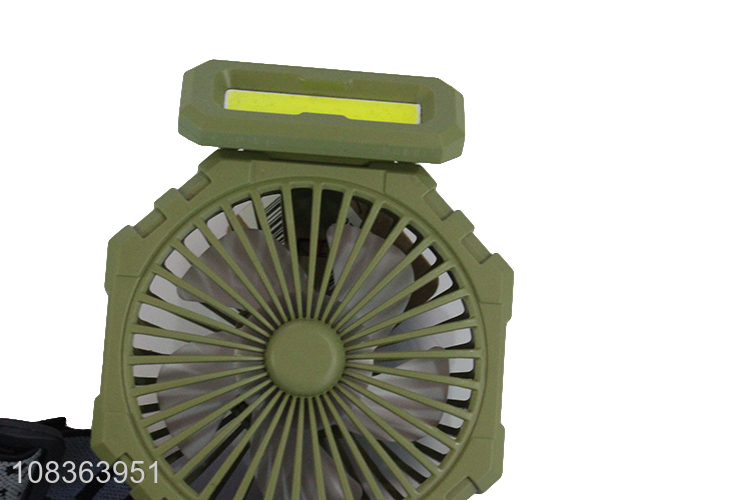 Wholesale led light head-mounted fan portable cooling fan for summer