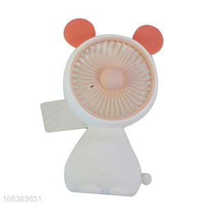 Good price mini usb table fan cartoon rechargeable handheld fan