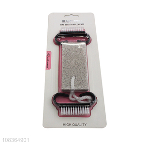 Factory supply 3 pieces <em>manicure</em> pedicure <em>set</em> nail brush pumice stone