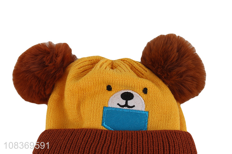Online wholesale animal shape knitted beanies hat for kids