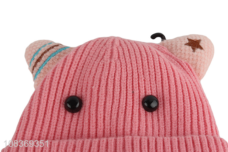 Factory supply cartoon kids thickened earmuffs hat winter hats