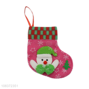 New Design Cute Snowman Christmas Socks Gift Bag