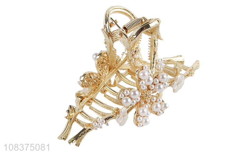 New arrival elegant hair accessories hair claw with pearl