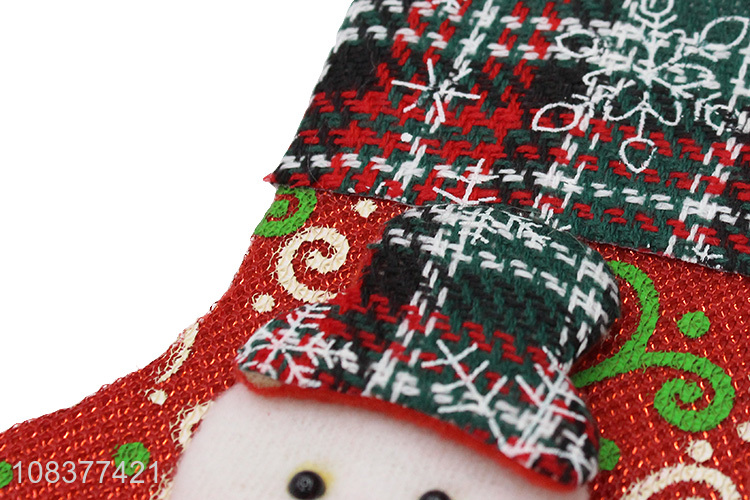 Yiwu factory snowman christmas socks for xmas tree decoration