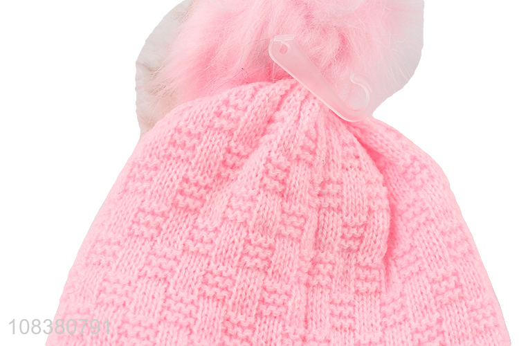 Hot Sale Baby Girls Earmuffs Hat Winter Hat Beanie