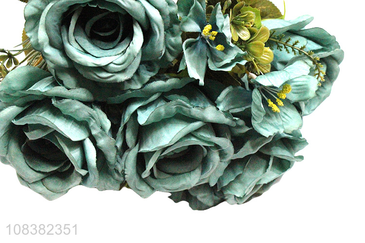 Yiwu market decorative natural fake rose flower for decoration