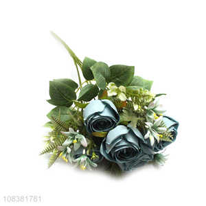 Wholesale from china 9heads artificial rose flower for decoration