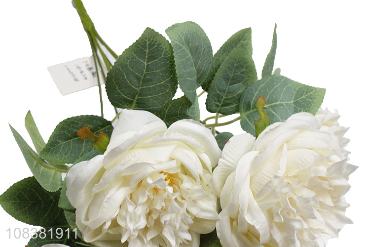 Hot products white 7heads decorative simulation flower for sale