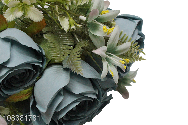 Wholesale from china 9heads artificial rose flower for decoration