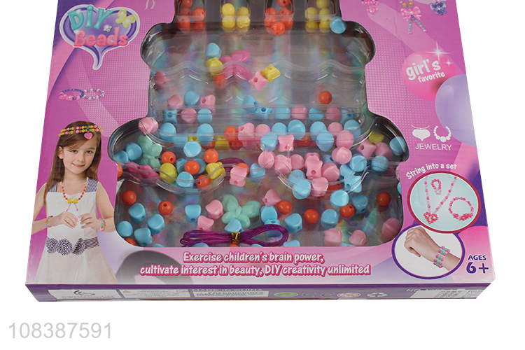 Best sale colourful plastic diy beads toys girls beauty toys