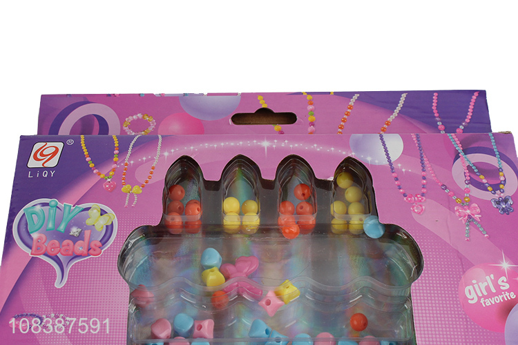 Best sale colourful plastic diy beads toys girls beauty toys