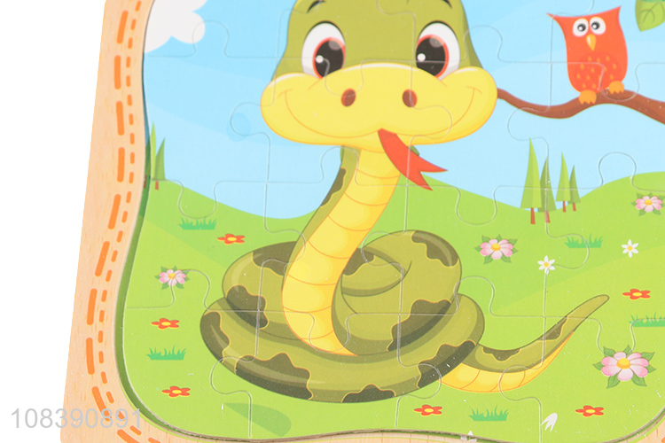 China yiwu Cute Snake Wooden Puzzle Educational Jigsaw wholesale