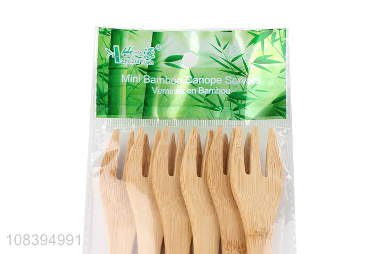 Yiwu market disposable bamboo fork kitchen tableware