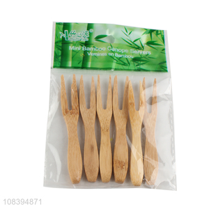 Yiwu wholesale bamboo fruit fork fruit stick