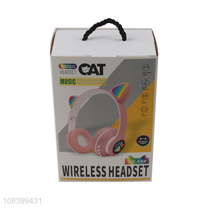 Yiwu market cat ear headphones wireless bluetooth headset