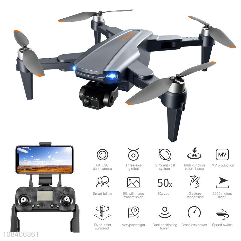 New products creative 5G GPS drone with 8K ESC dual camera