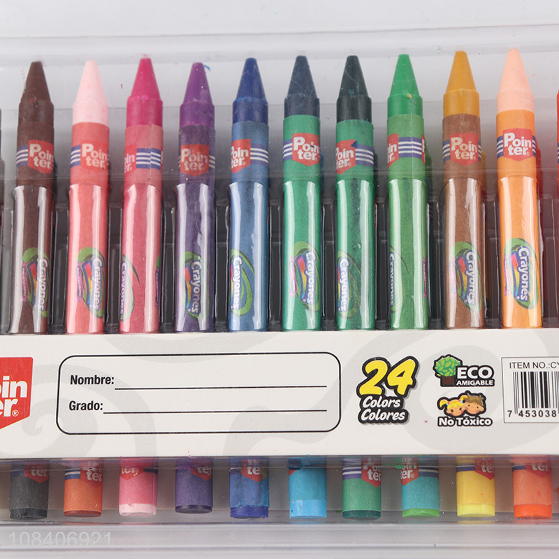 Popular products 24colors crayons set school office stationery